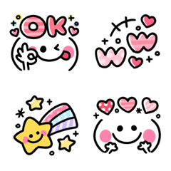 colorful kawaii kaomoji