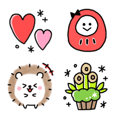 かわいいお正月の絵文字【再販】