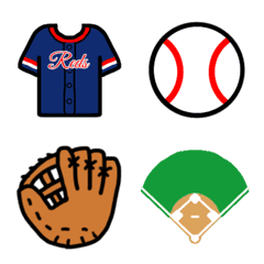 野球の絵文字　道具 ver.