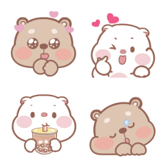 Emotikon Animasi Mompig & Dadbear