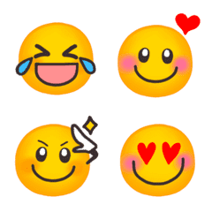 動く♡シンプルなスマイル絵文字