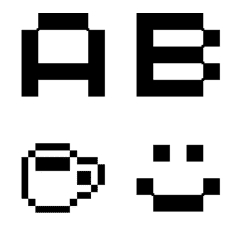 ゲームドット風アルファベット +デコ